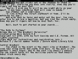 ZX GameBase [Zxzvm]_Windhall_Chronicles_Volume_One:_The_Path_to_Fortune Jeff_Cassidy/Christopher_E._Forman 1996