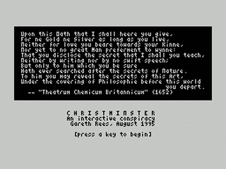 ZX GameBase [Zxzvm]_Christminster:_An_Interactive_Conspiracy Gareth_Rees 1996