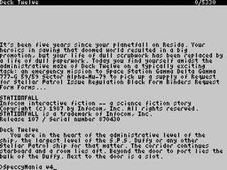 ZX GameBase [Zxzvm]_Stationfall:_A_Science_Fiction_Story Infocom 1987