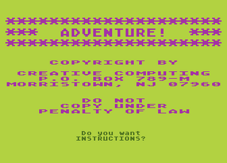 Atari GameBase Adventure! Creative_Computing 1980