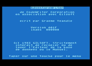 Atari GameBase AdventureWriter Sofitec 1985