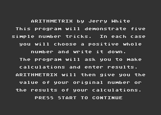 Atari GameBase Arithmetrix Antic 1983
