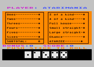 Atari GameBase Atarzee ANALOG_Computing 1986