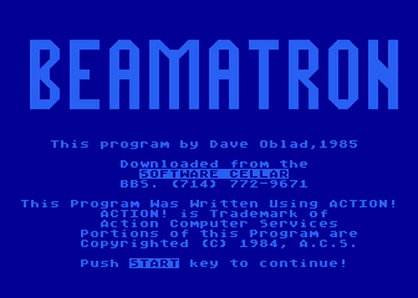 Atari GameBase Beamatron (No_Publisher) 1985