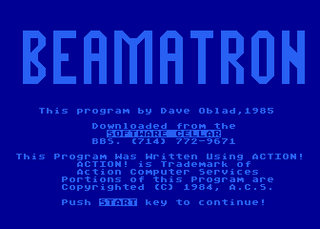Atari GameBase Beamatron (No_Publisher) 1985