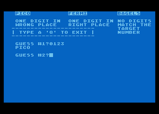 Atari GameBase Bagels Softswap 1981