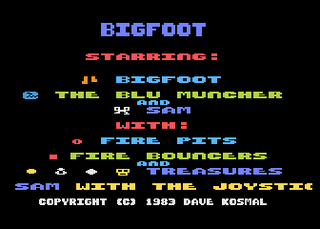 Atari GameBase Bigfoot Dave_Kosmal 1983