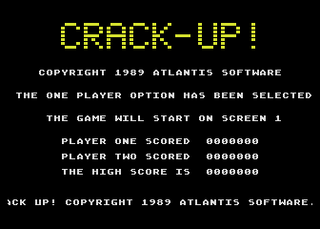 Atari GameBase Crack-Up! Atlantis_Software 1989