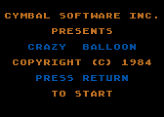 Atari GameBase Crazy_Balloon Cymbal_Software_Inc 1984