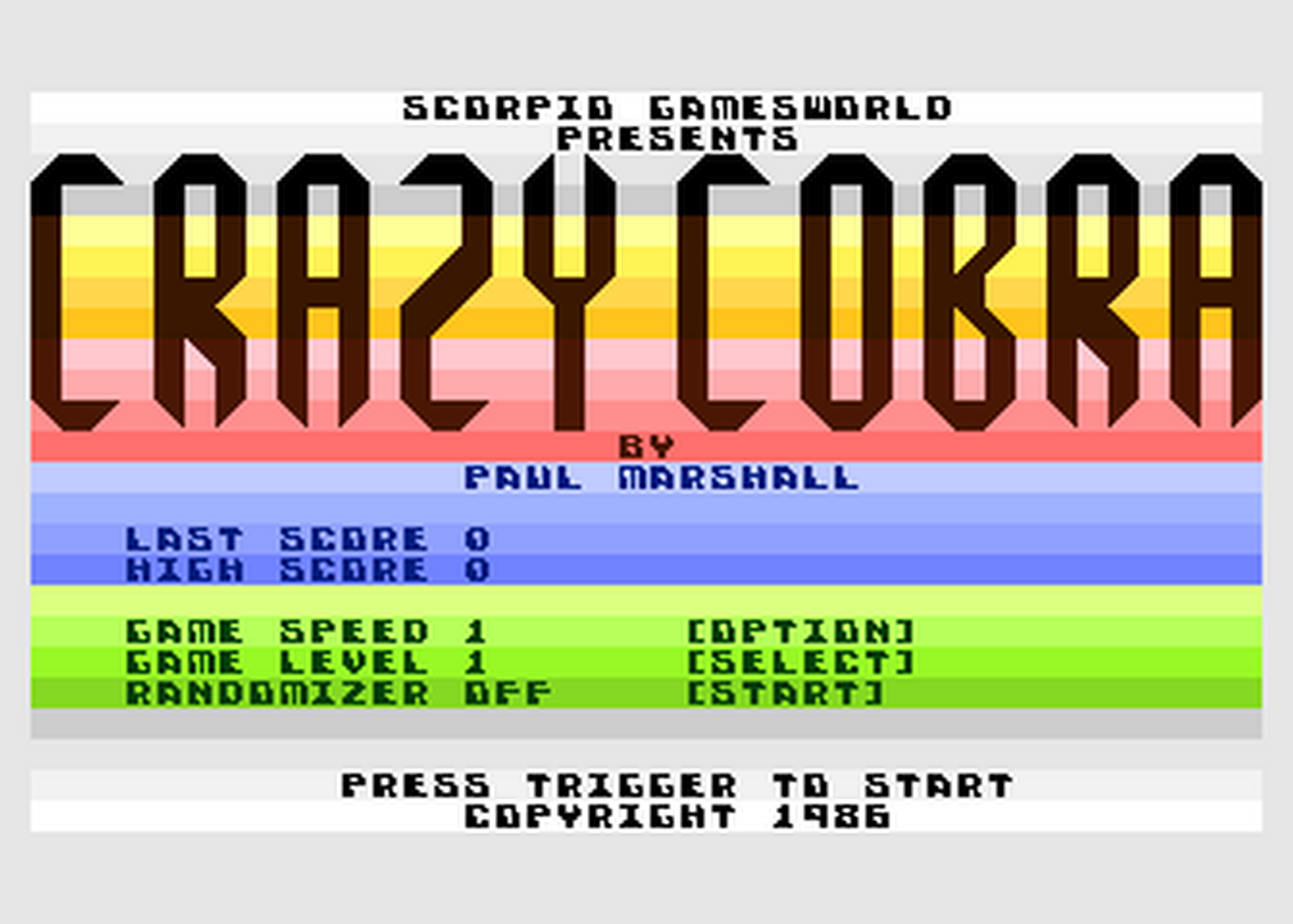 Atari GameBase Crazy_Cobra Illusion_Software 1986