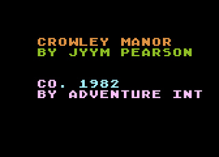 Atari GameBase Crowley_Manor Adventure_International_(UK) 1982