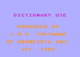 Atari GameBase Dictionary_Use JMH_Software_of_Minnesota 1982