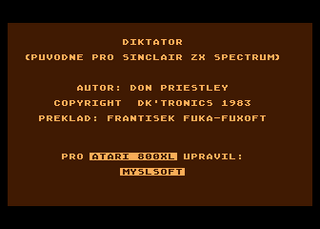 Atari GameBase Diktator Myslsoft 1983