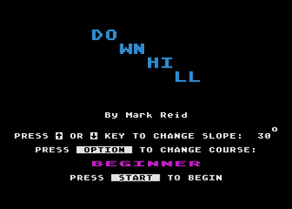 Atari GameBase Downhill APX 1981