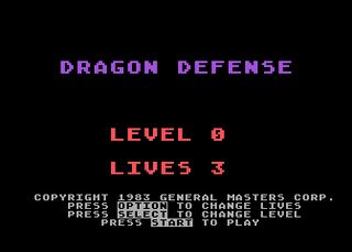 Atari GameBase Dragon_Defense K-Tek_Software 1983