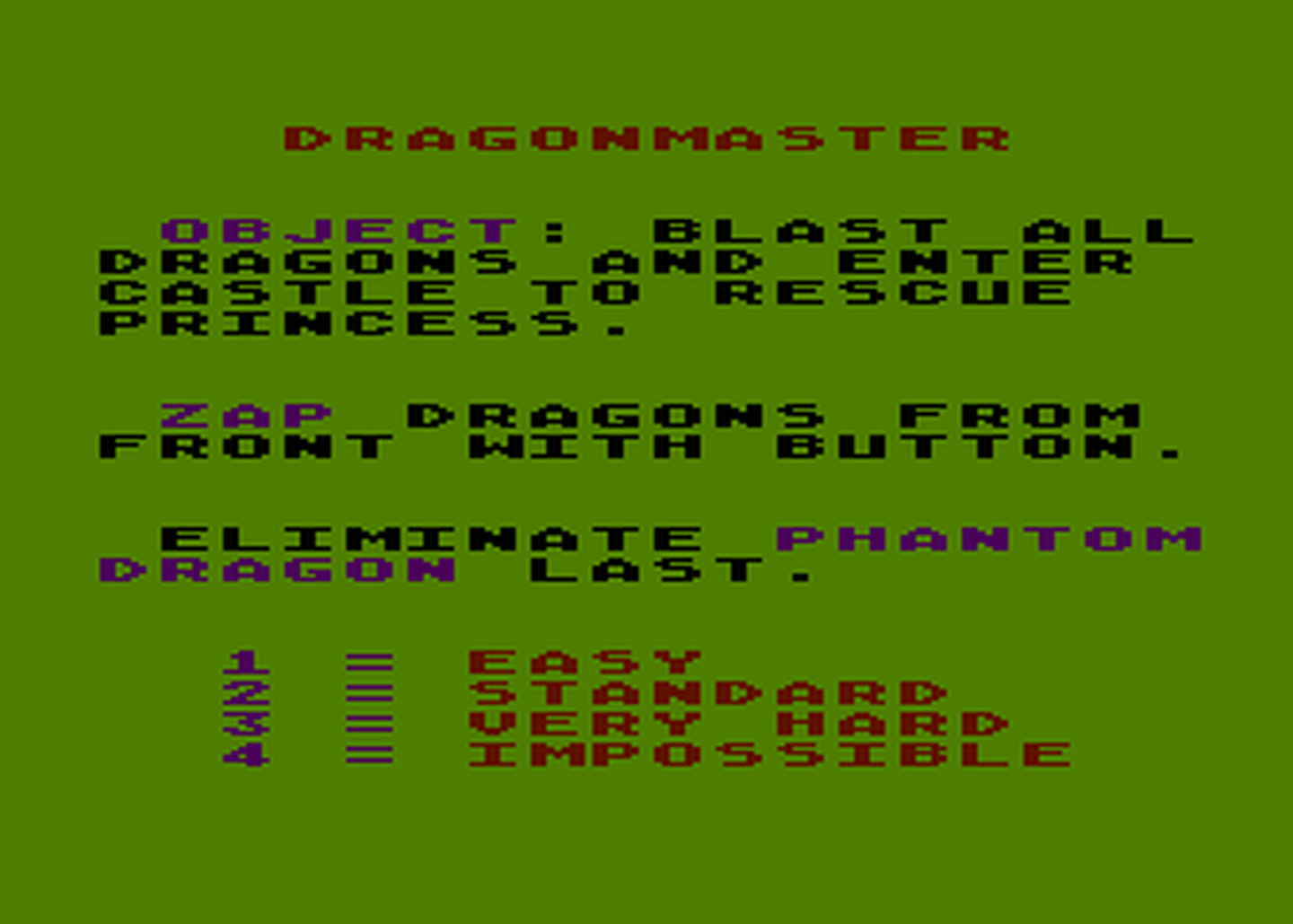 Atari GameBase Dragonmaster Compute! 1983