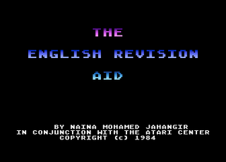 Atari GameBase English_Revision_Aid,_The Atari_Center 1984