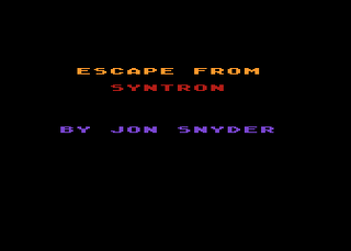 Atari GameBase Escape_From_Syntron (No_Publisher) 1985