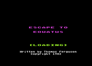 Atari GameBase Escape_To_Equatus APX 1983