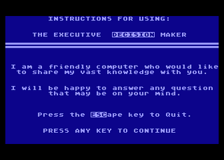 Atari GameBase Executive_Decision_Maker First_Byte 1987