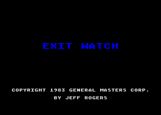 Atari GameBase Exit_Watch K-Tek_Software 1983