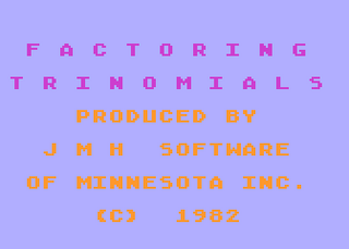 Atari GameBase Factoring_Trinomials JMH_Software_of_Minnesota 1982
