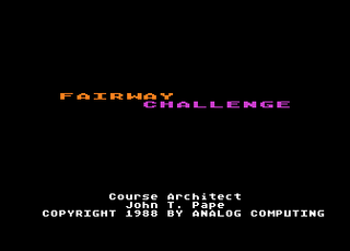 Atari GameBase Fairway_Challenge ANALOG_Computing 1988