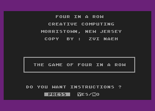 Atari GameBase Four_In_A_Row Creative_Computing