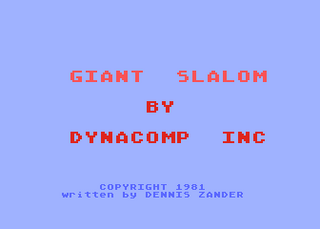 Atari GameBase Giant_Slalom Dynacomp 1981