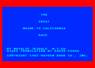 Atari GameBase Great_Maine_To_California_Race,_The Hayden_Software 1986