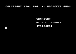 Atari GameBase Gunfight Hofacker_/_Elcomp_Publishing 1982