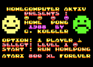 Atari GameBase Home_Pong Homecomputer 1988