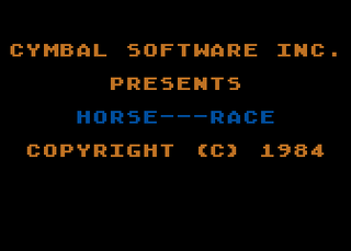 Atari GameBase Horse_Race Cymbal_Software_Inc 1984