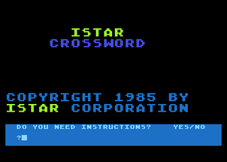 Atari GameBase Istar_Crossword Istar_Corporation 1985