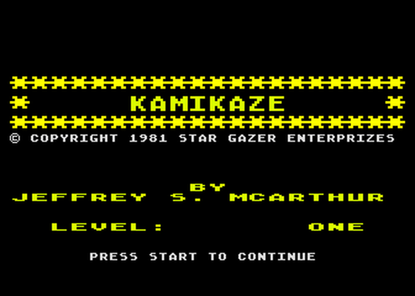 Atari GameBase Kamikaze Star_Gazer_Ent. 1981