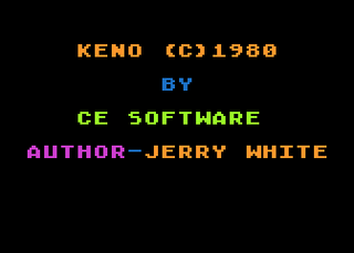 Atari GameBase Keno CE_Software 1980