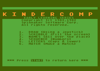 Atari GameBase Kindercomp Spinnaker_Software 1982