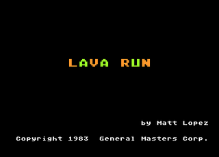 Atari GameBase Lava_Run K-Tek_Software 1983