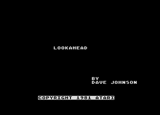 Atari GameBase Lookahead APX 1981