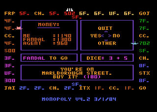 Atari GameBase Monopoly (No_Publisher) 1984