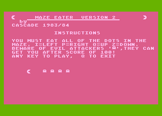 Atari GameBase Maze_Eater Cascade_Games 1984