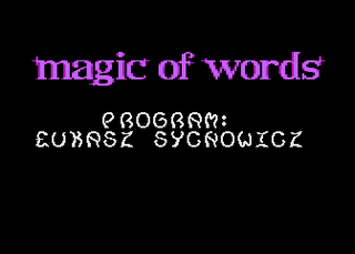 Atari GameBase Magic_Of_Words Sikor_Soft