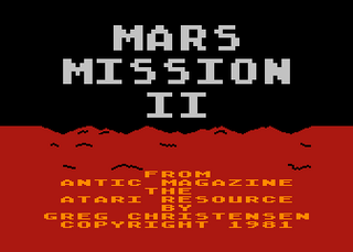 Atari GameBase Mars_Mission_II Antic 1981