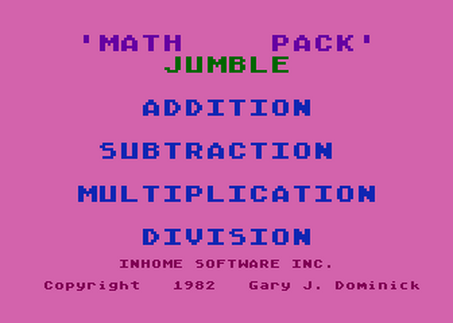 Atari GameBase Math_Pack Inhome_Software 1982