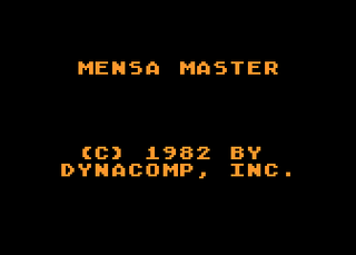 Atari GameBase Mensa_Master Dynacomp 1982