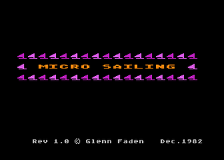 Atari GameBase MicroSailing APX 1982