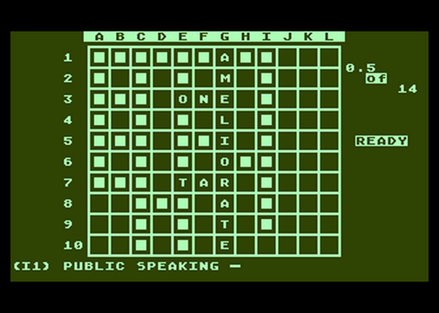 Atari GameBase Mini-Crossword PDI 1980