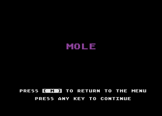Atari GameBase Mole Softswap 1983