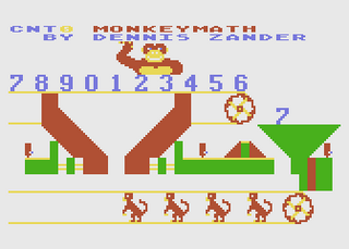 Atari GameBase Monkeymath Artworx 1983