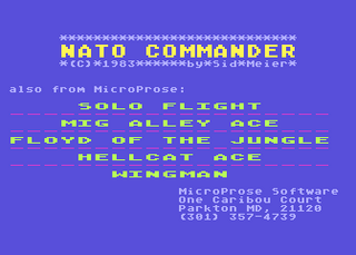 Atari GameBase NATO_Commander Microprose_Software_(USA) 1983